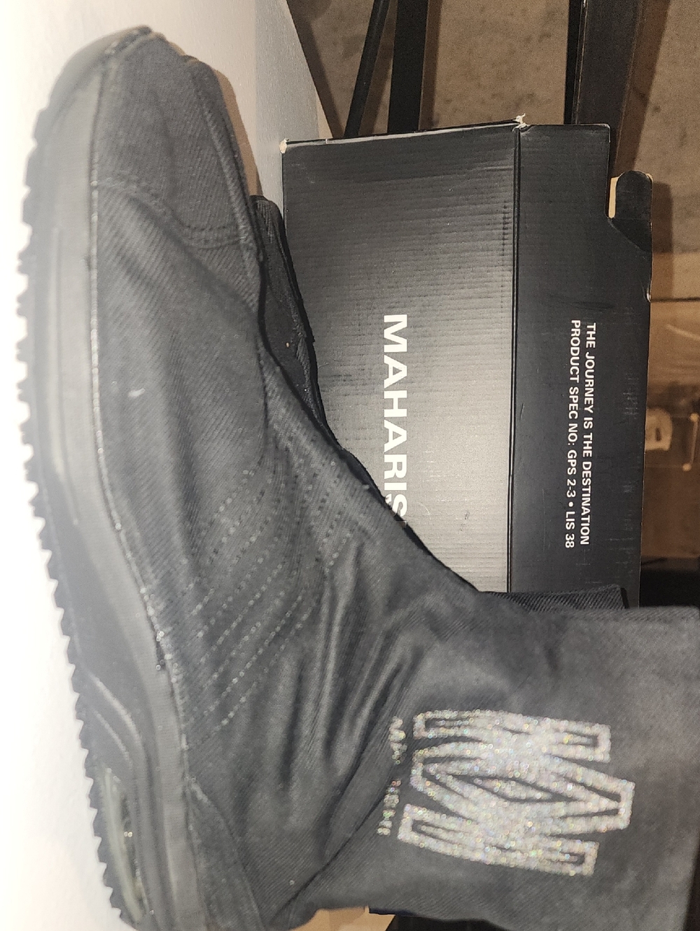 Maharishi Black Canvas High-Top Boot